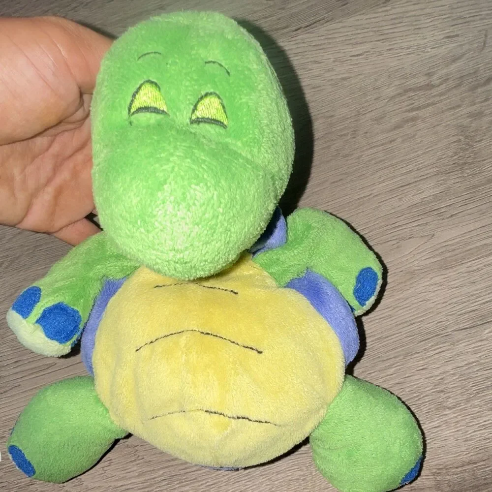 Nuby Plush Turtle Baby Toy Green Yellow Blue Orange Unisex 0-6 Months N201 2009
